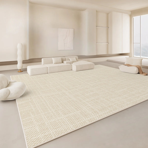 Minimalist Beige Striped Large Rugs